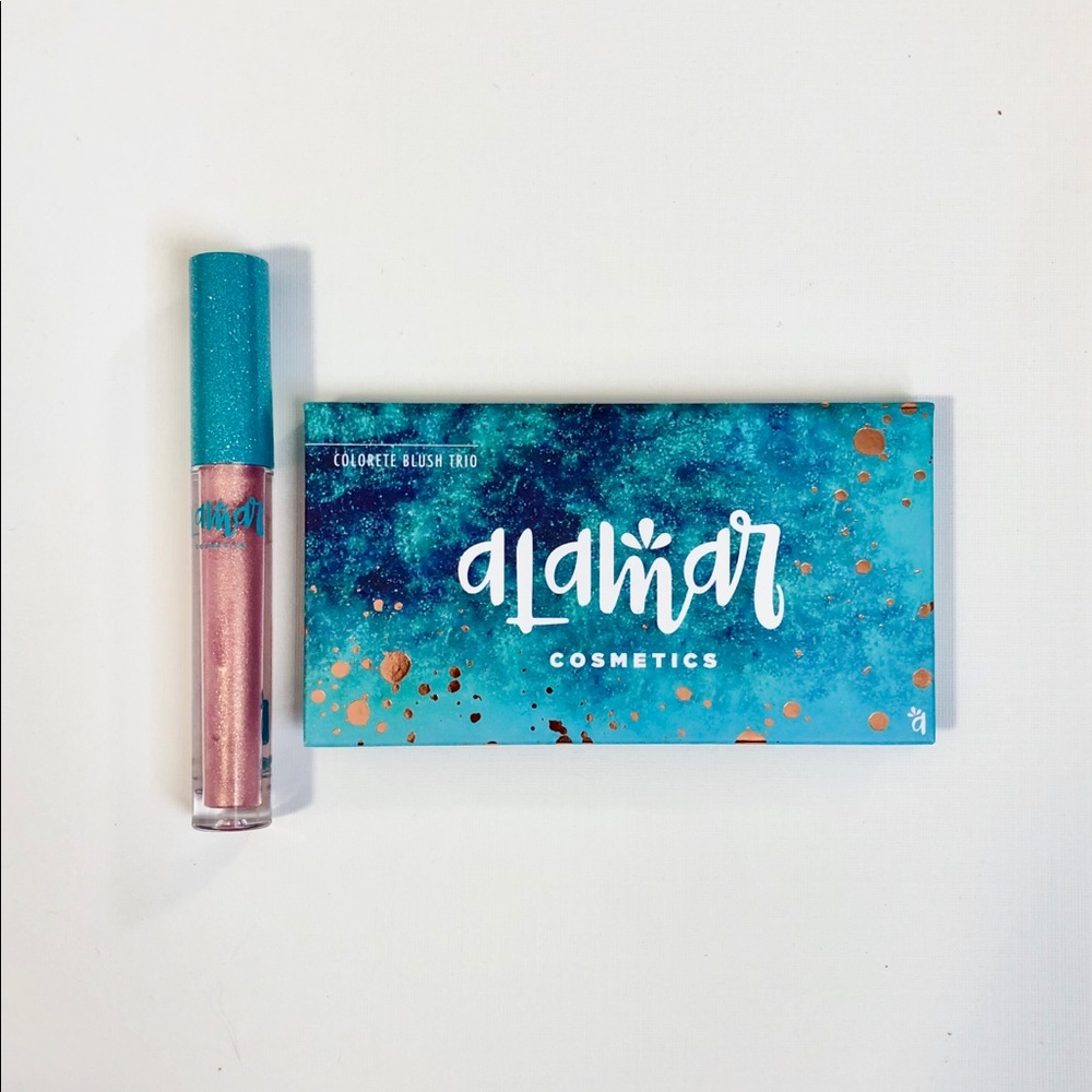 Alamar cosmetics Blush trio and gloss